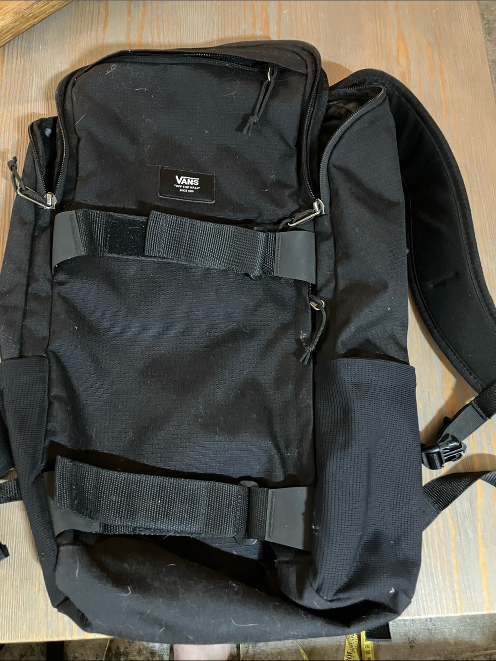 Vans Black Strapped Backpack